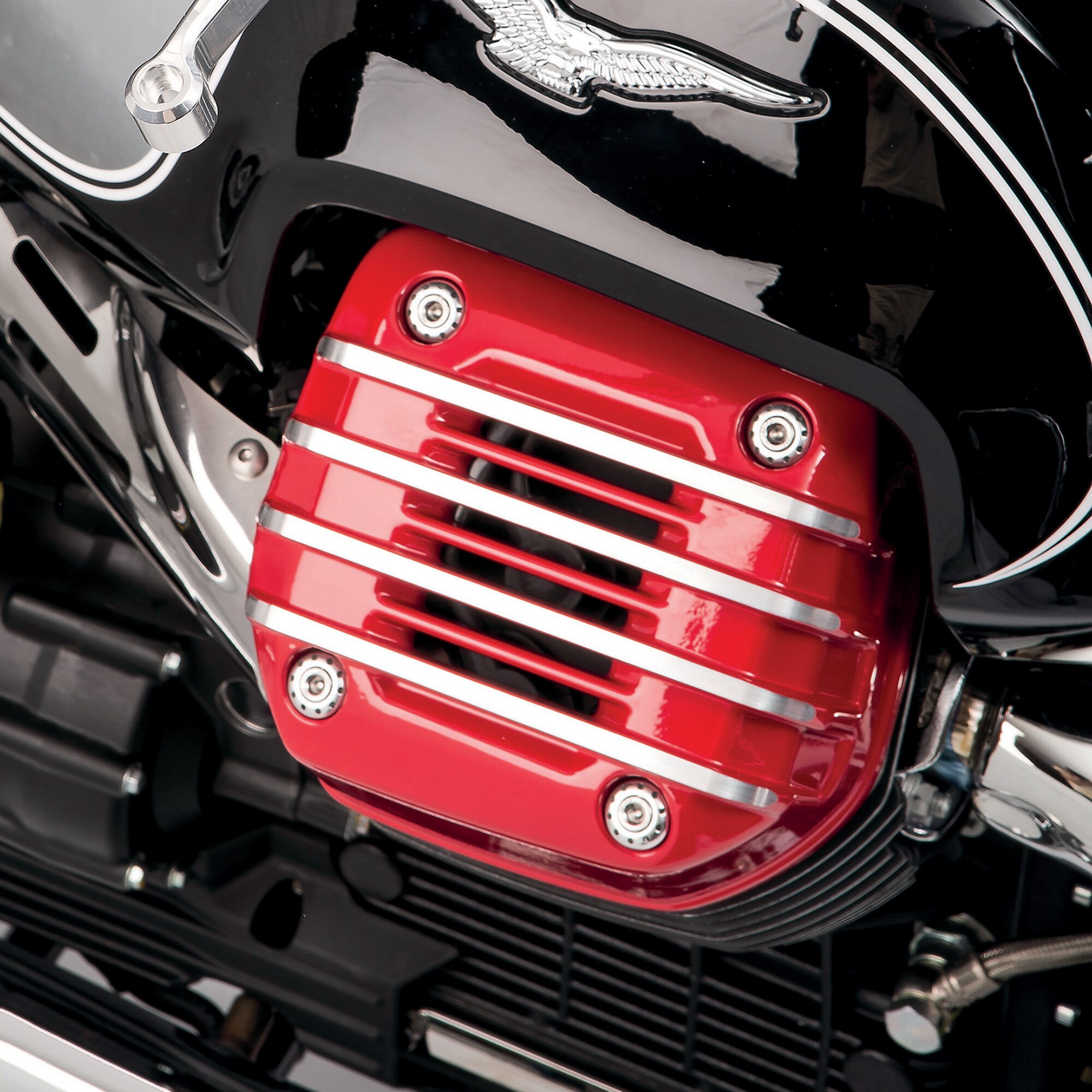 CYLINDERS COVERS RED for motorcycles 2s000600 Guzzi motorcycles