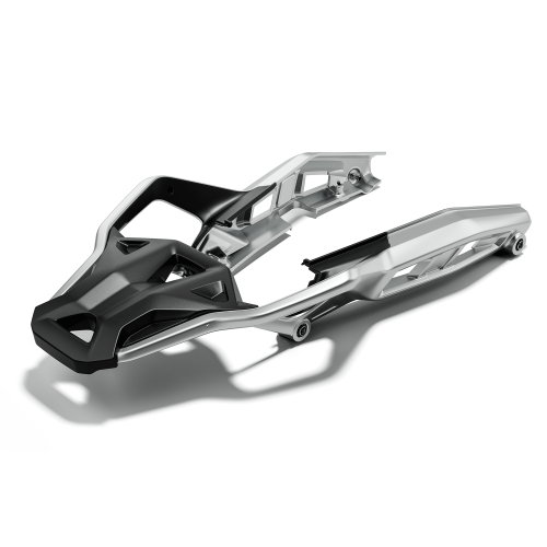 Porte-bagages arrière en aluminium Gris Aluminium Moto Guzzi