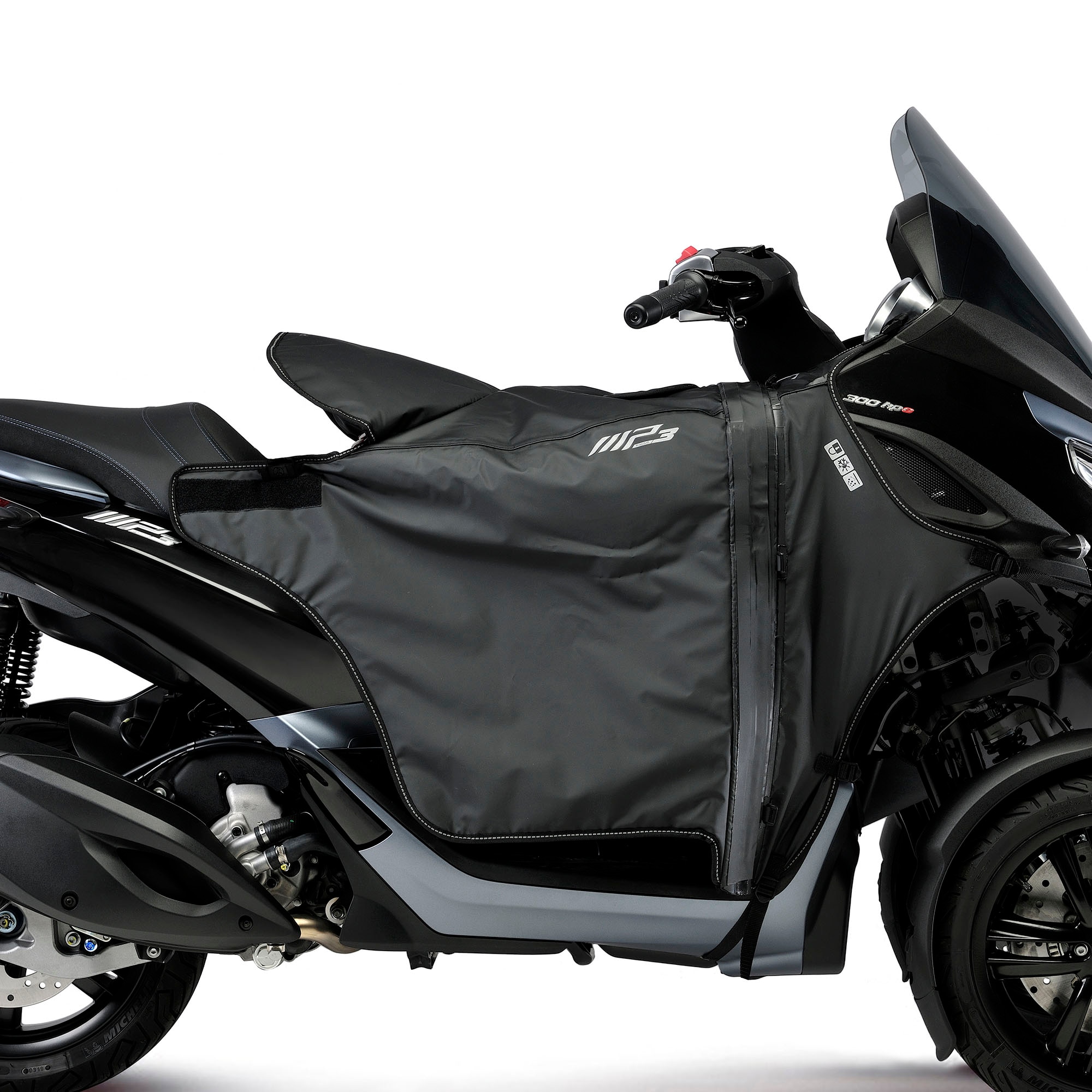 Coprigambe Scooter Piaggio Beverly - Impermeabile, Termico, Con Pelliccia Sintetica - Foto 3