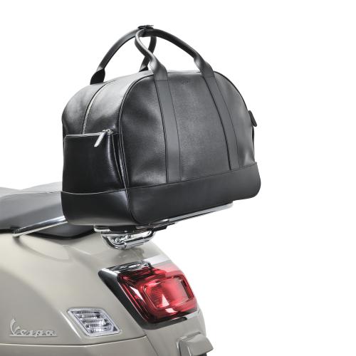 REAR LEATHER BAG Black Vespa