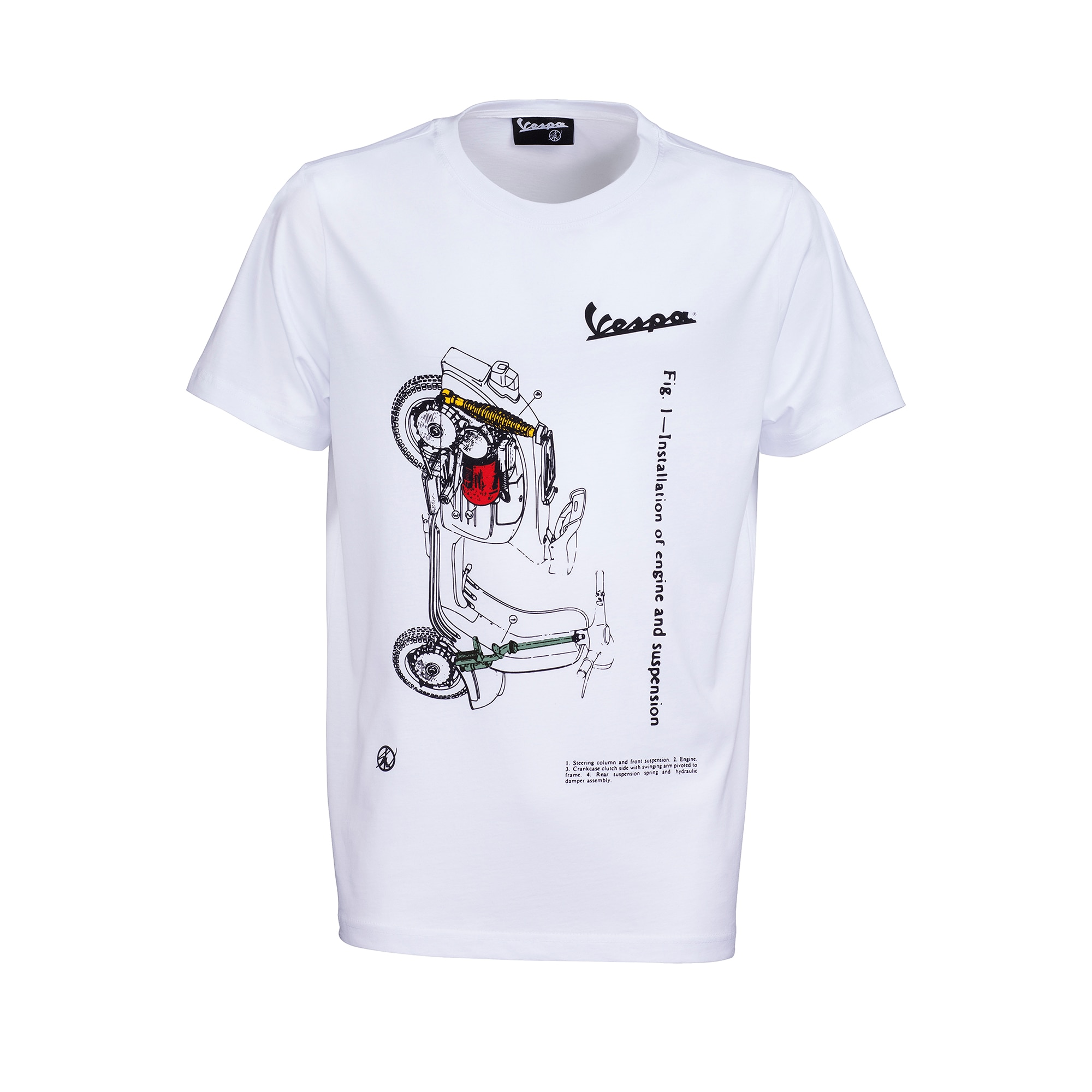 Vespa Merchandise Guide: Apparel, Souvenirs, And Limited Editions T-SHIRT VESPA SW BIANCO for Vespa 607518m| Vespa