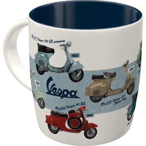 Coffee Mug with Image of Vespa Scooter White 